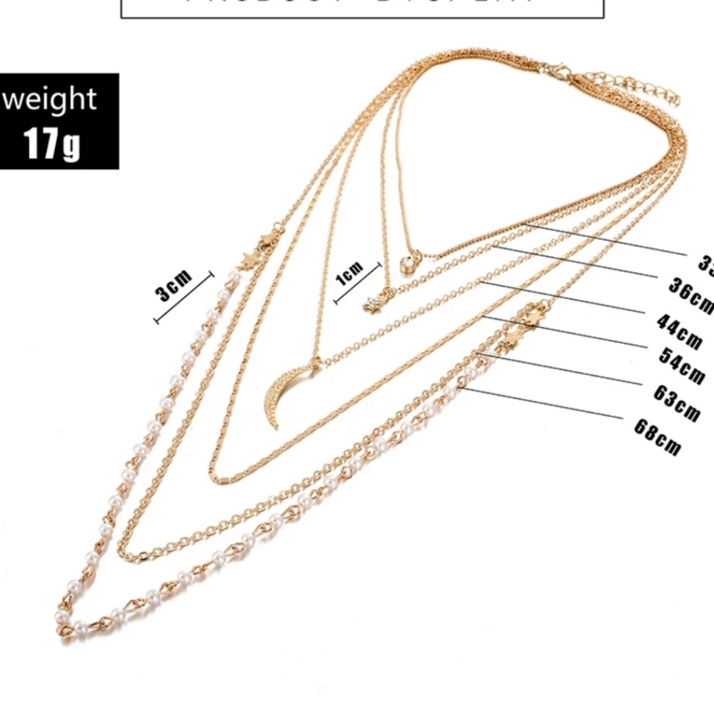 *Jennifer * Layered Moon Necklace - Picture 6 of 6